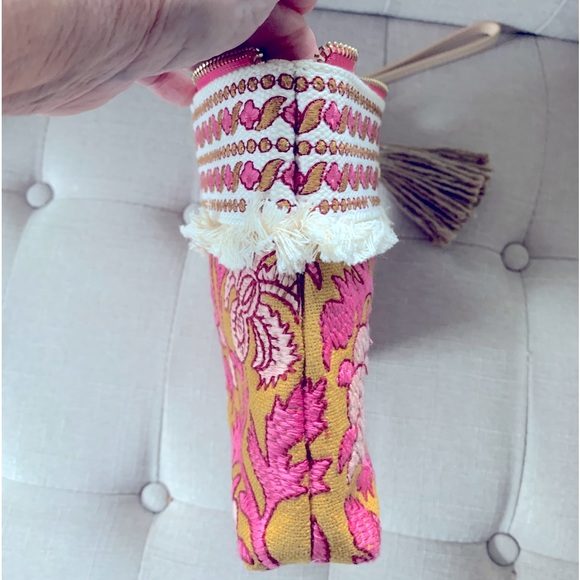 NWOT Spartina Maci Pepper Hall Woodblock Floral Bag - Picture 6 of 8